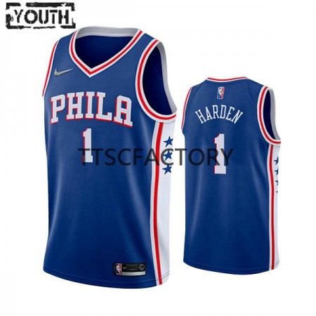 Dres Philadelphia 76ers James Harden 1 Nike 2022 Icon Edition Plava Swingman - Dječji